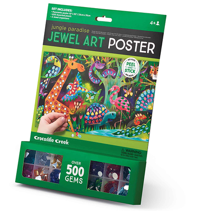 Crocodile Creek Jewel Art Poster Jungle Paradise