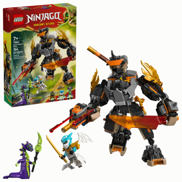 LEGO® NINJAGO® 71854 Cole's Mission Mech & Dragon Zane
