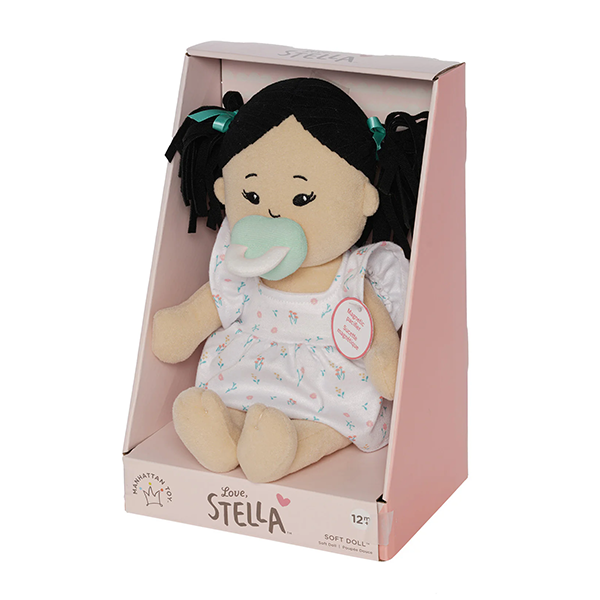Manhattan Toy Love, Stella Light Beige Doll with Black Pigtails
