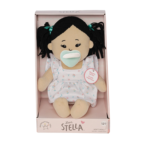 Manhattan Toy Love, Stella Light Beige Doll with Black Pigtails