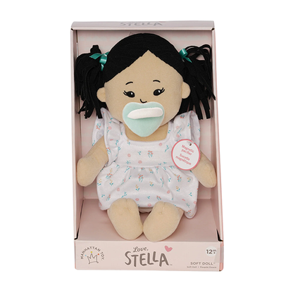 Manhattan Toy Love, Stella Light Beige Doll with Black Pigtails