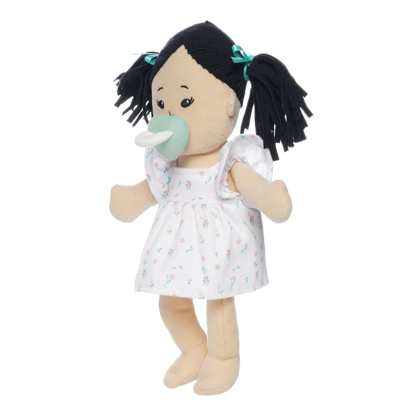 Manhattan Toy Love, Stella Light Beige Doll with Black Pigtails