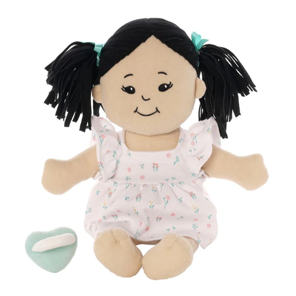 Manhattan Toy Love, Stella Light Beige Doll with Black Pigtails
