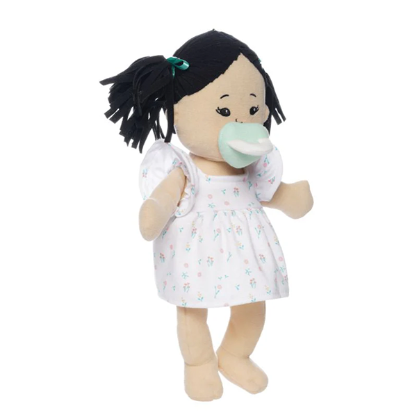 Manhattan Toy Love, Stella Light Beige Doll with Black Pigtails