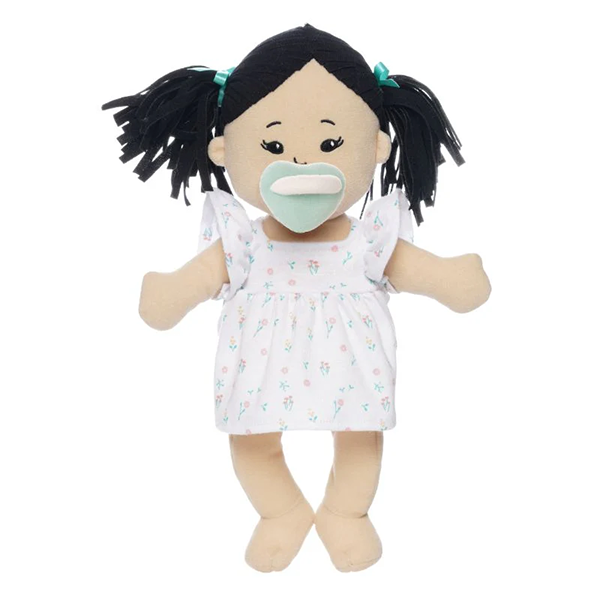 Manhattan Toy Love, Stella Light Beige Doll with Black Pigtails