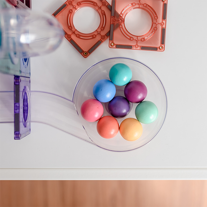 Connetix Magnetic Tiles Pastel Ball Run Pack - 106 Pieces