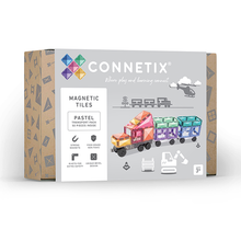 Connetix Magnetic Tiles Pastel Transport Pack - 50 Pieces