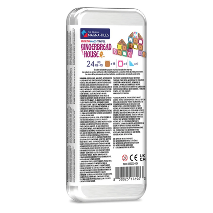Magna-Tiles microMAGS Gingerbread House 24 Piece Travel Set