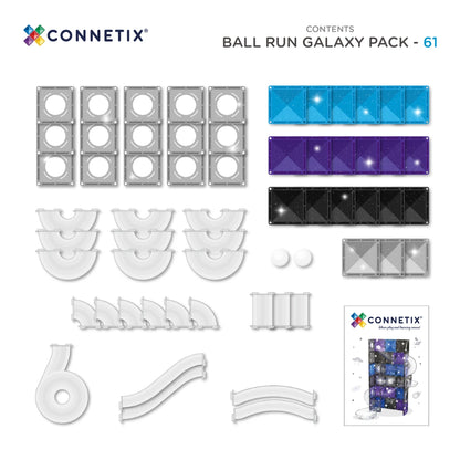 Connetix Ball Run Galaxy Pack 61-Piece Set
