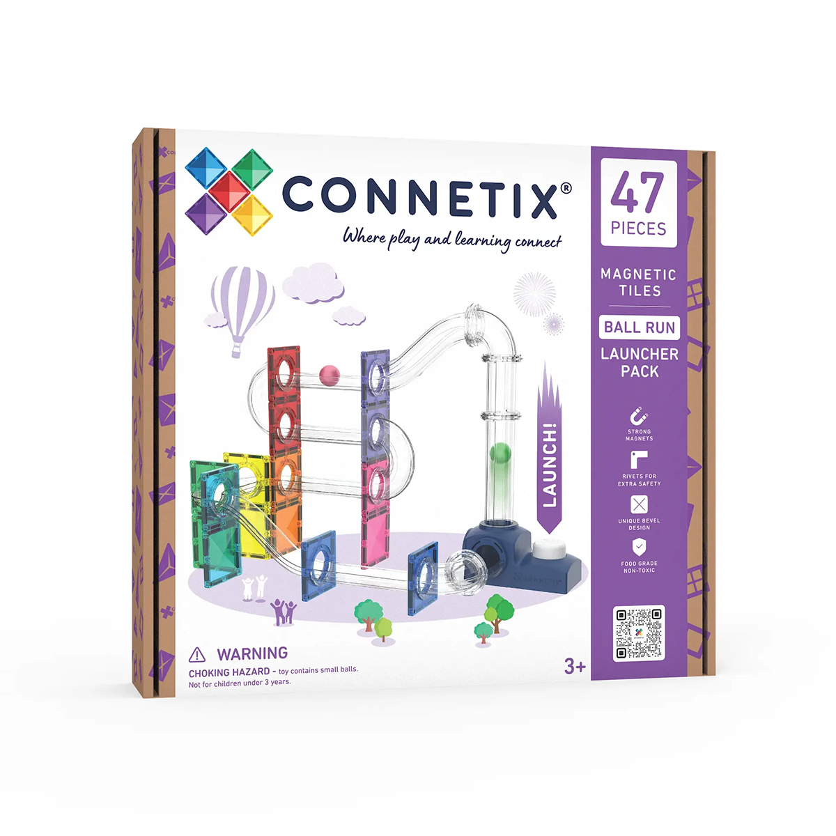 Connetix Ball Run Launcher Pack 47-Piece Set