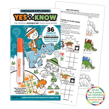 Yes & Know Invisible Ink Game Book Dinosaur Explorers