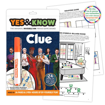 Yes & Know Invisible Ink Game Book Clue