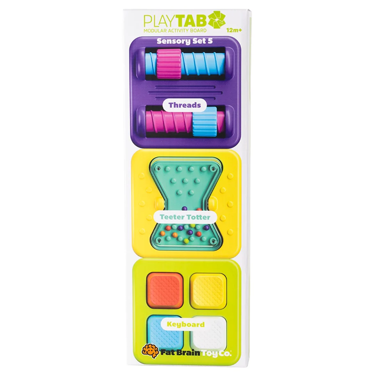 Fat Brain Toys PlayTab Sensory Tile Set 5 Bilingual