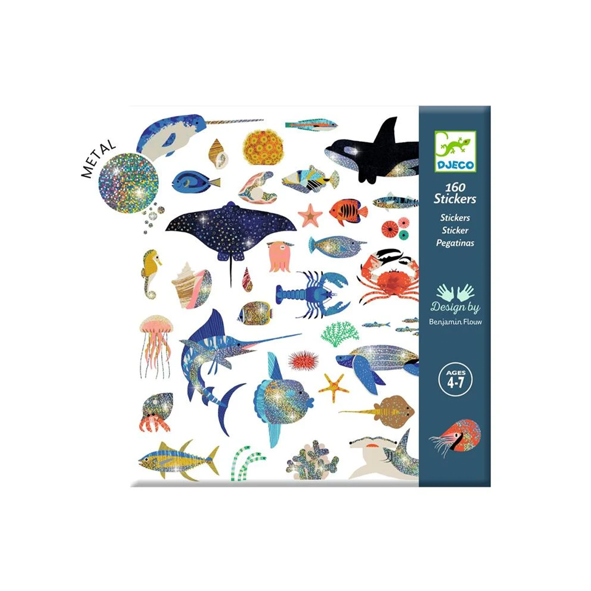 Djeco Ocean Metallic Stickers