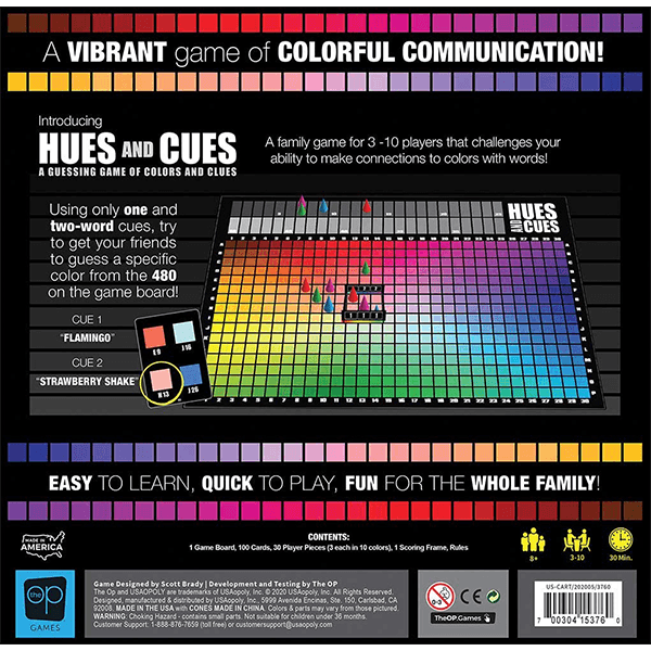 Usaopoly Hues and Cues Game (Multilingual Edition)