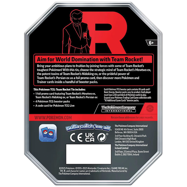 Pokémon TCG: Team Rocket Mewtwo Tin