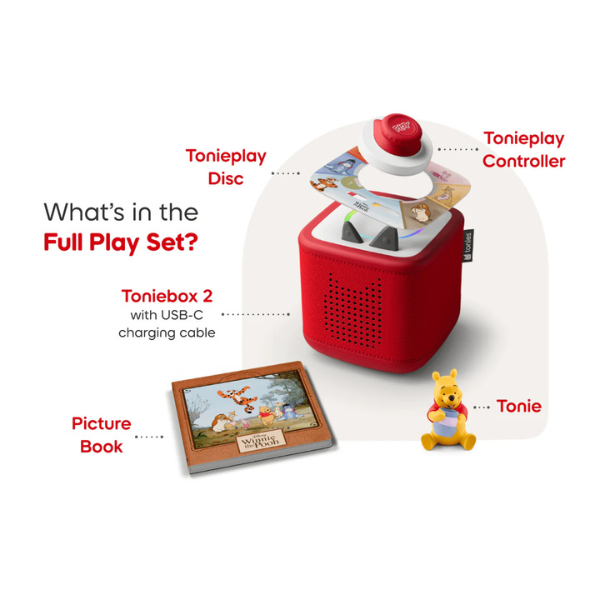 Tonies Disney Winnie the Pooh Toniebox 2 Play Set - Sunset Red