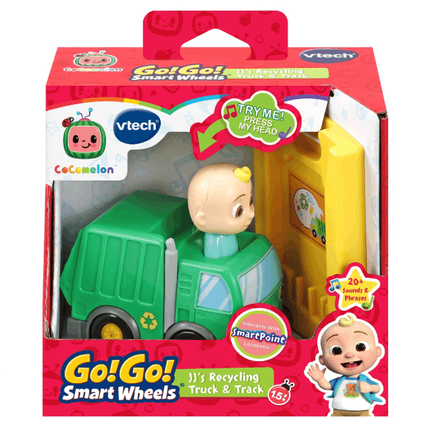 VTech CoComelon Go! Go! Smart Wheels JJ's Recycling Truck & Track