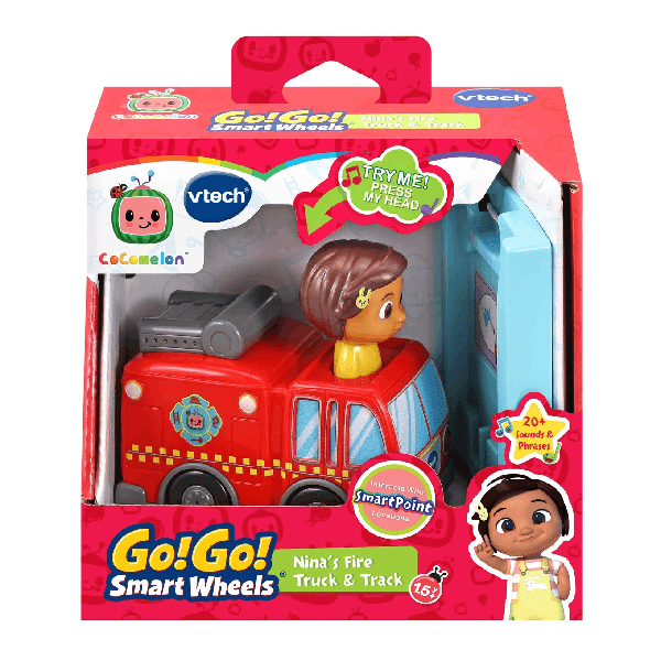 VTech CoComelon Go! Go! Smart Wheels Nina's Firetruck & Track