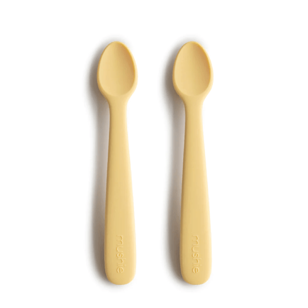 Mushie Silicone Feeding Spoons (Daffodil) 2-Pack