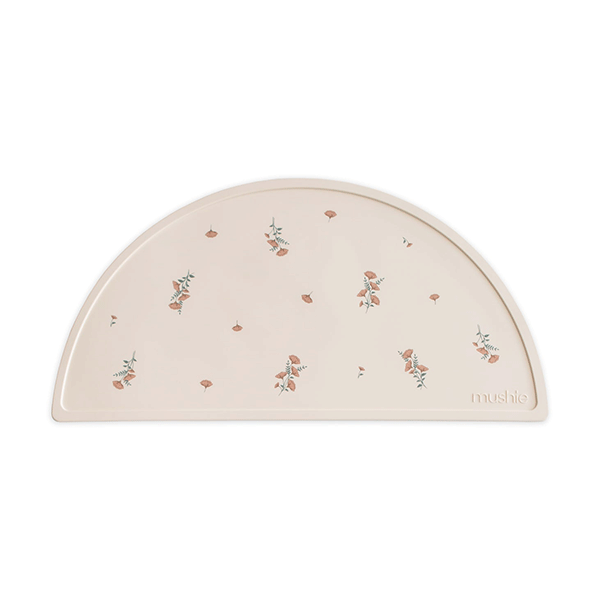 Mushie Silicone Place Mat (Pink Flowers)
