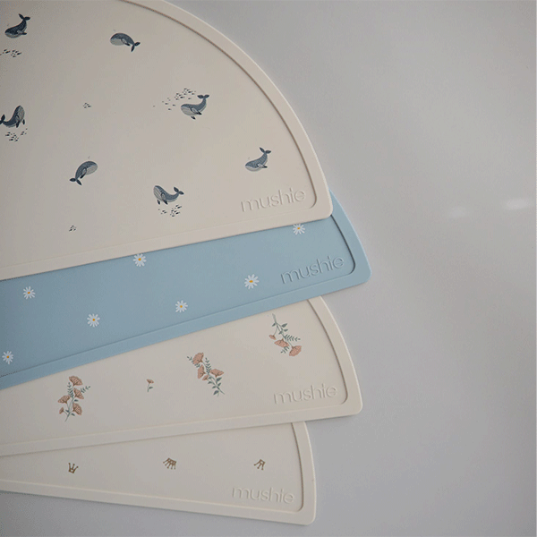 Mushie Silicone Place Mat (Whales)