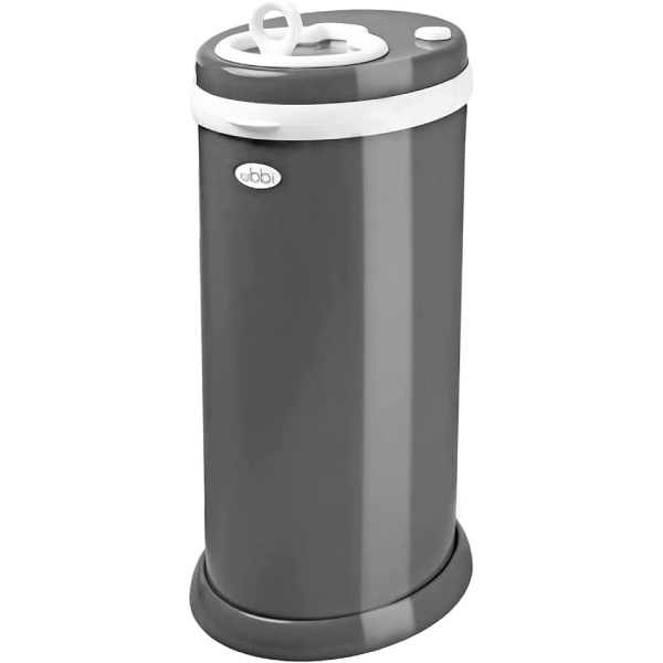Ubbi Steel Diaper Disposal Pail - Slate