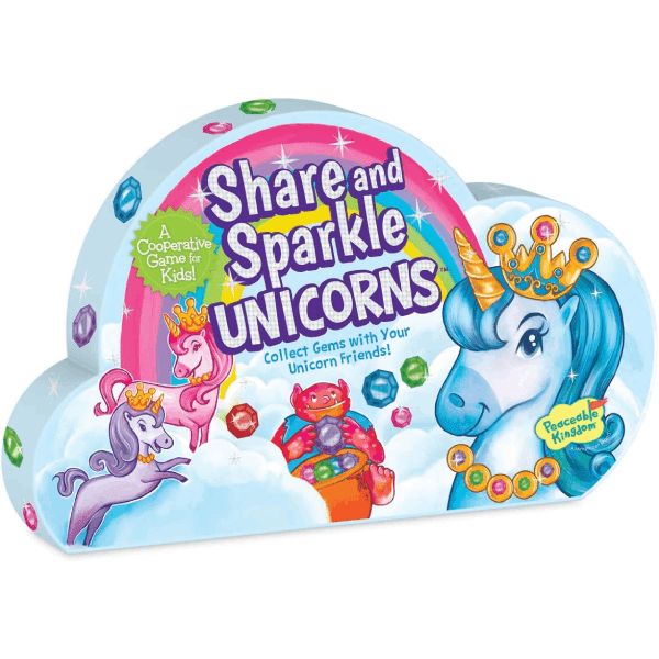 Peaceable Kingdom Share and Sparkle Unicorns Cooperative Game