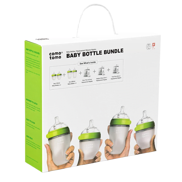 Comotomo Baby Bottle Bundle - Green