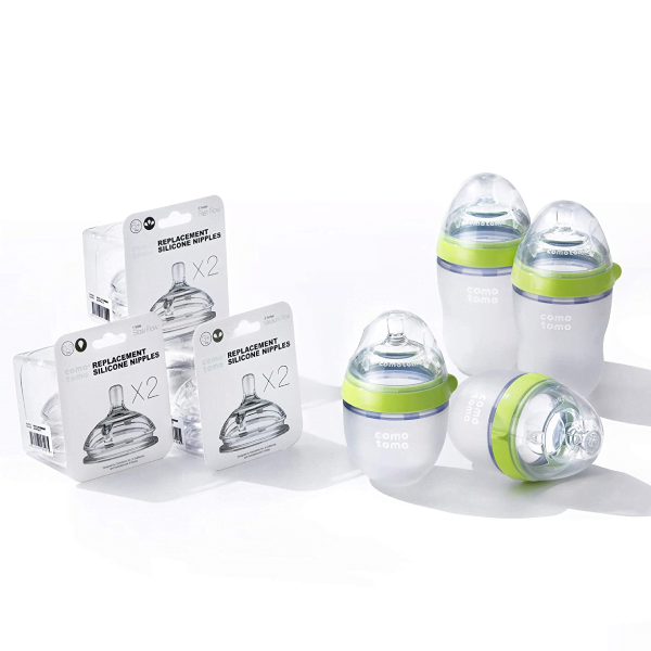 Comotomo Baby Bottle Bundle - Green