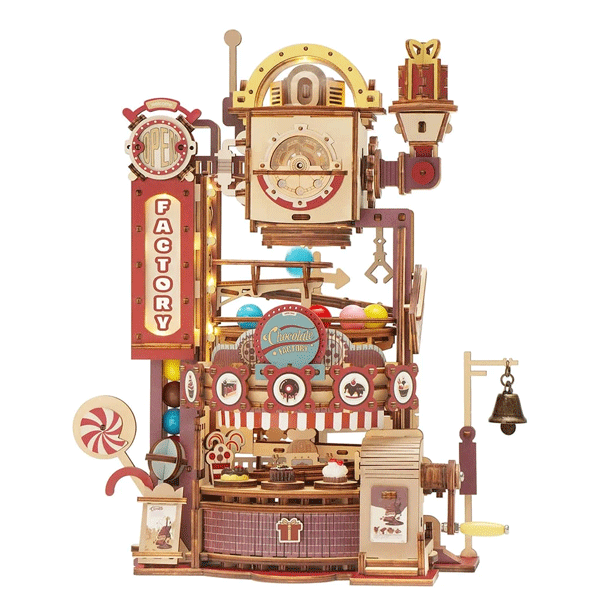 ROKR Chocolate Factory Marble Run 3D Wooden Puzzle