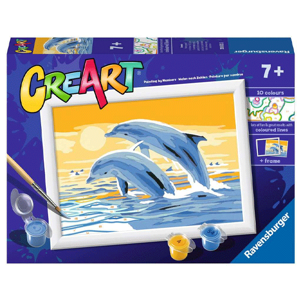 Ravensburger CreArt: Delightful Dolphins - Paint By Numbers