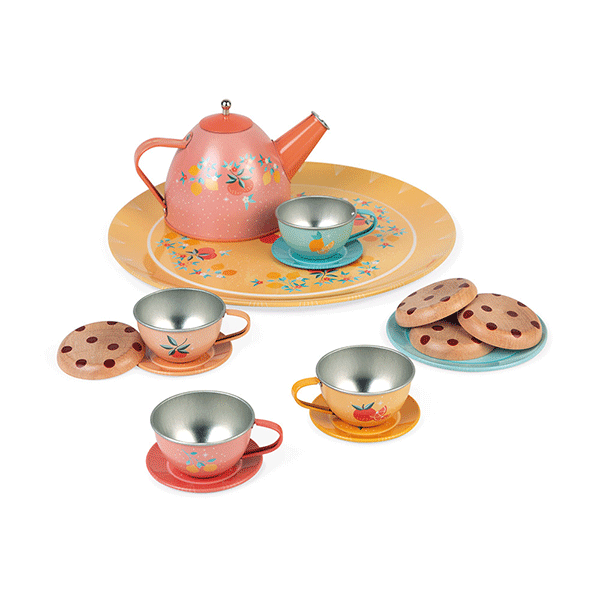 Janod Metal Tea and Dinnerware Set