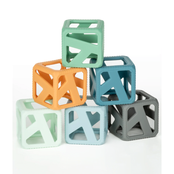 Malarkey Kids Stack N Chew Mini Cubes - Earthy