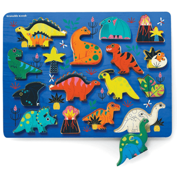 Crocodile Creek 16-Piece Wood Puzzle - Dinosaur