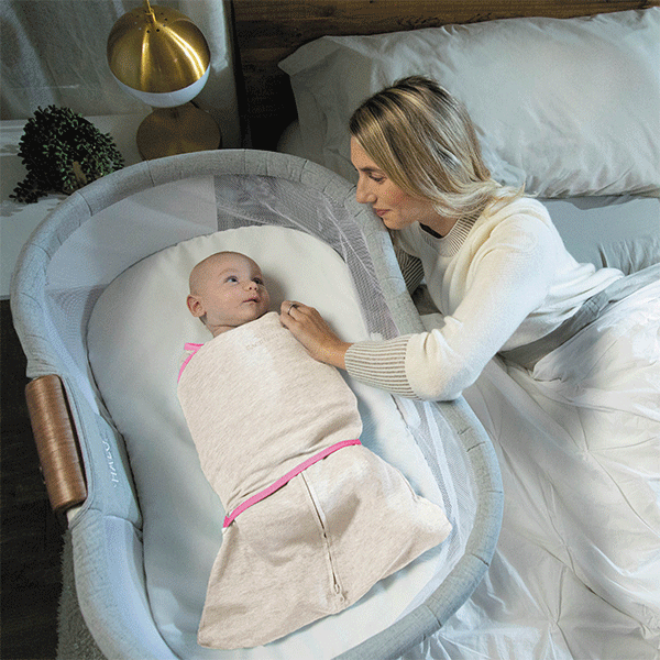 Small Halo Ideal Temp SleepSack Swaddle - Oatmeal/Pink