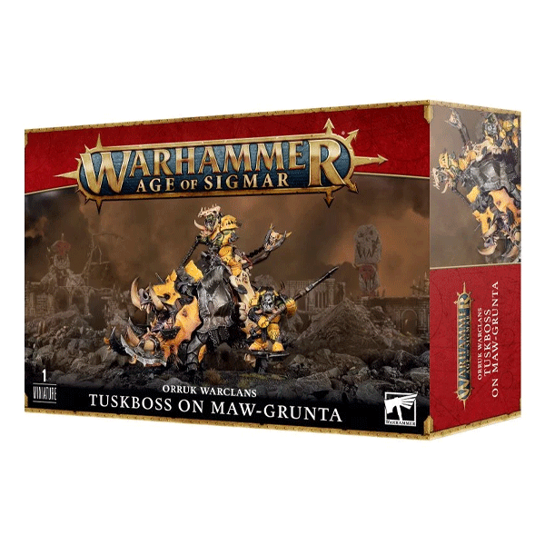Warhammer Age of Sigmar: Orruk Warclans Tuskboss on Maw-grunta