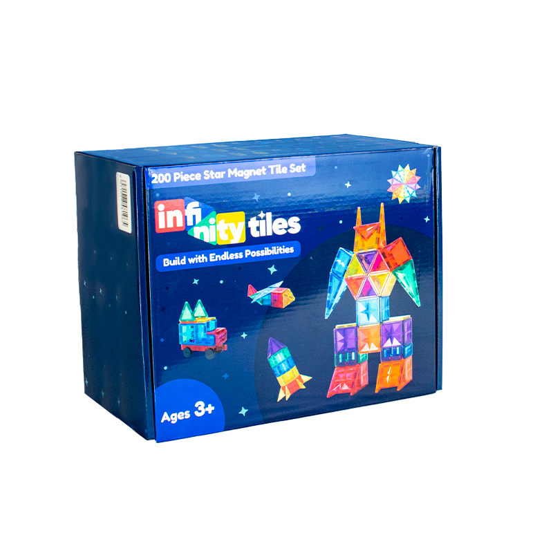 Infinity Tiles Clear Colours 200 Piece Magnet Set