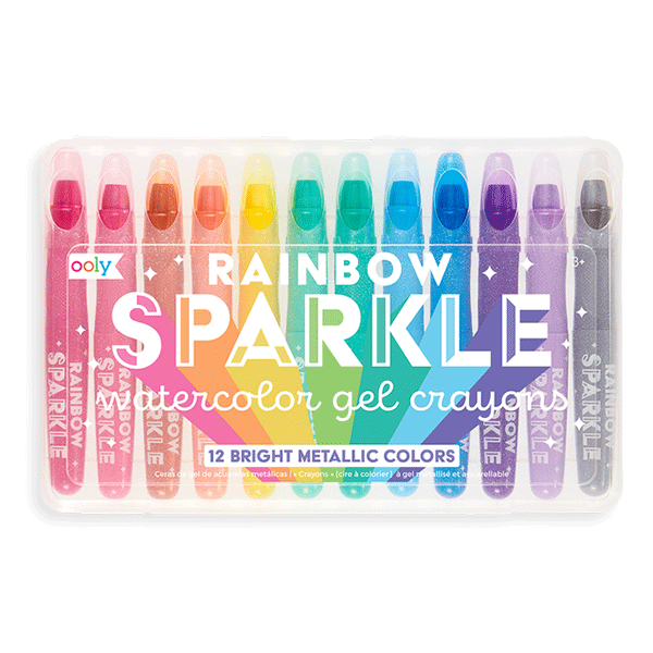 Ooly Rainbow Sparkle Watercolour Gel Crayons - Set of 12