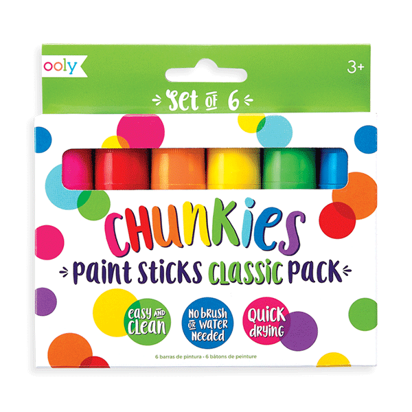 Ooly Chunkies Paint Sticks Classic Pack - Set of 6