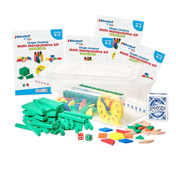 JR Education Single Student Math Manipulative Sets (Kindergarten - Grade 2) 4 Sets