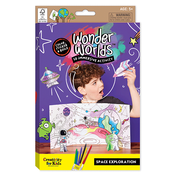 Creativity for Kids Wonder Worlds Space Exploration 3D Craft Kit