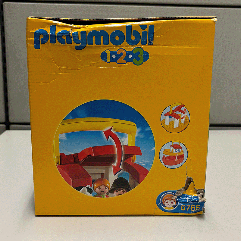 Open Box Playmobil 1.2.3 My Take Along Noah's Ark Set