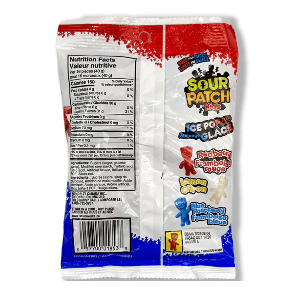 Sour Patch Kids Ice Pop Mix Limited Edition Candy 150g