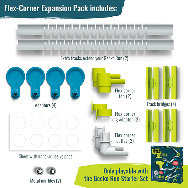 Thames & Kosmos Gecko Run: Marble Run Flex-Corner Expansion Pack