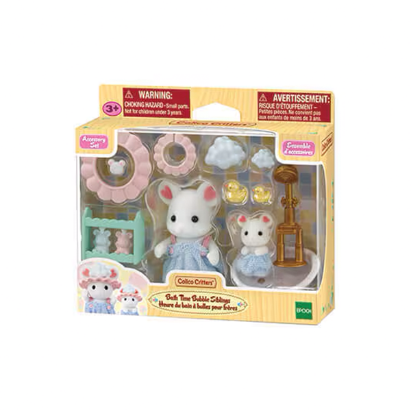 Calico Critters Bathtime Bubble Siblings