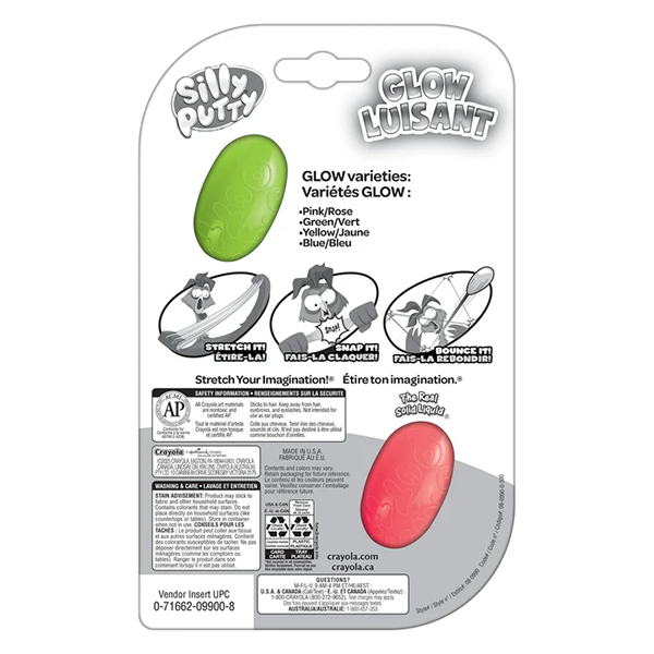 Crayola Silly Putty Glow Eggs (Pack of 2)