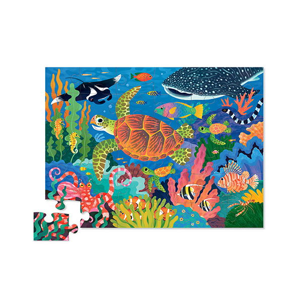 Crocodile Creek 36-Piece Foil Puzzle - Sea Turtle