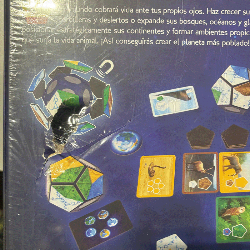 Open Box Blue Orange Planet Board Game