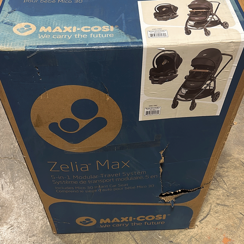 Open Box Maxi-Cosi Zelia Max 5 in 1 Modular Travel System - Basalt Black (Unused)